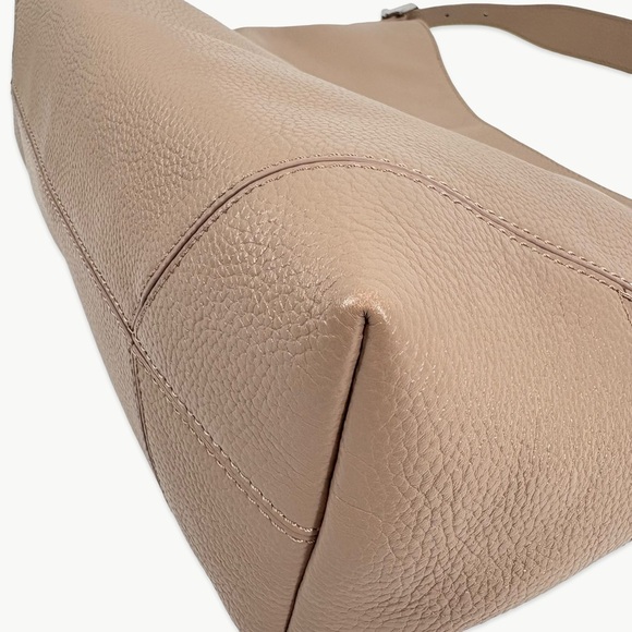 Aspinal of London Pebble Leather Hobo Shoulder Bag | Soft Taupe | Discontinued - Picture 7 of 16